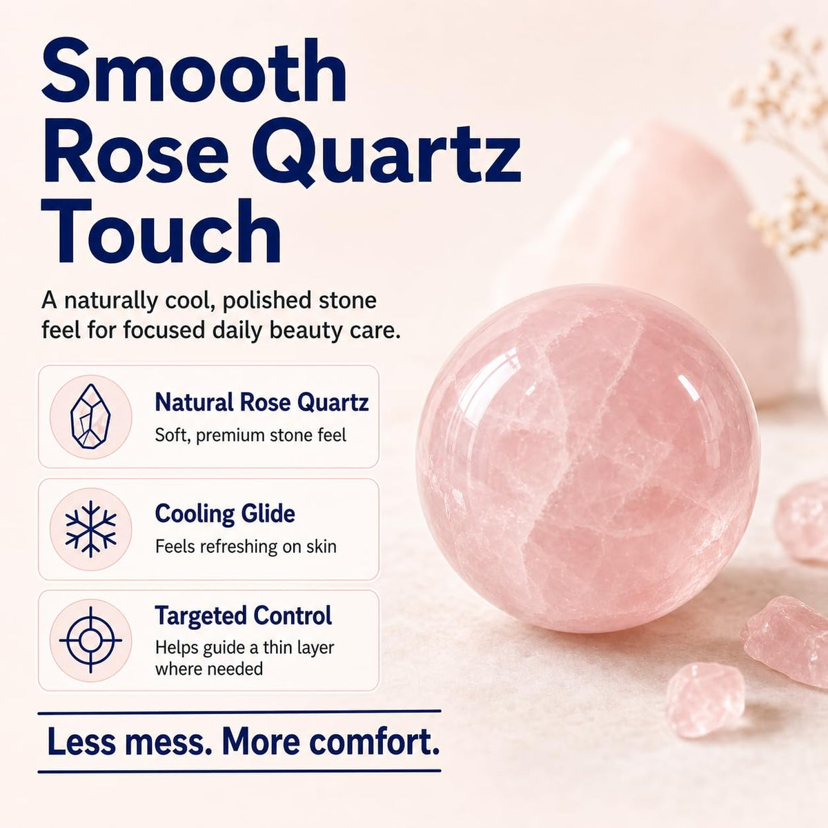 Pure Castor Oil Rose Quartz Roller