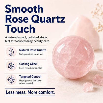 Pure Castor Oil Rose Quartz Roller