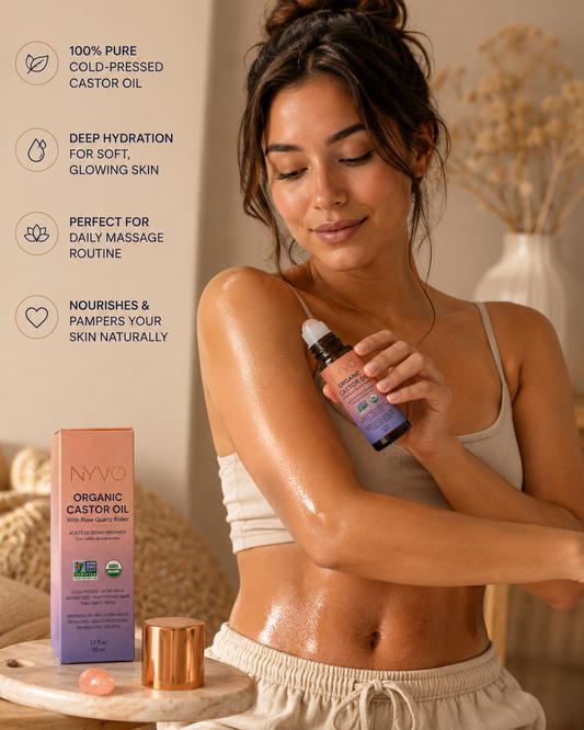 Nyvo Castor Oil (Rose Quartz Roller)