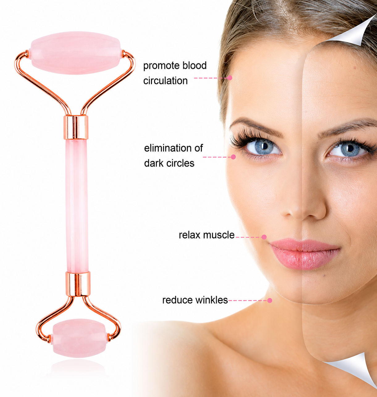 Rose Quartz Massage Stone (Gua Sha)
